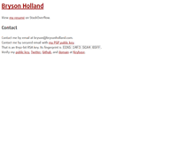Tablet Screenshot of brysonholland.com